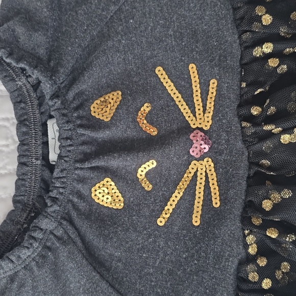 Mudpie baby sequin cat jumpsuit - Picture 3 of 5